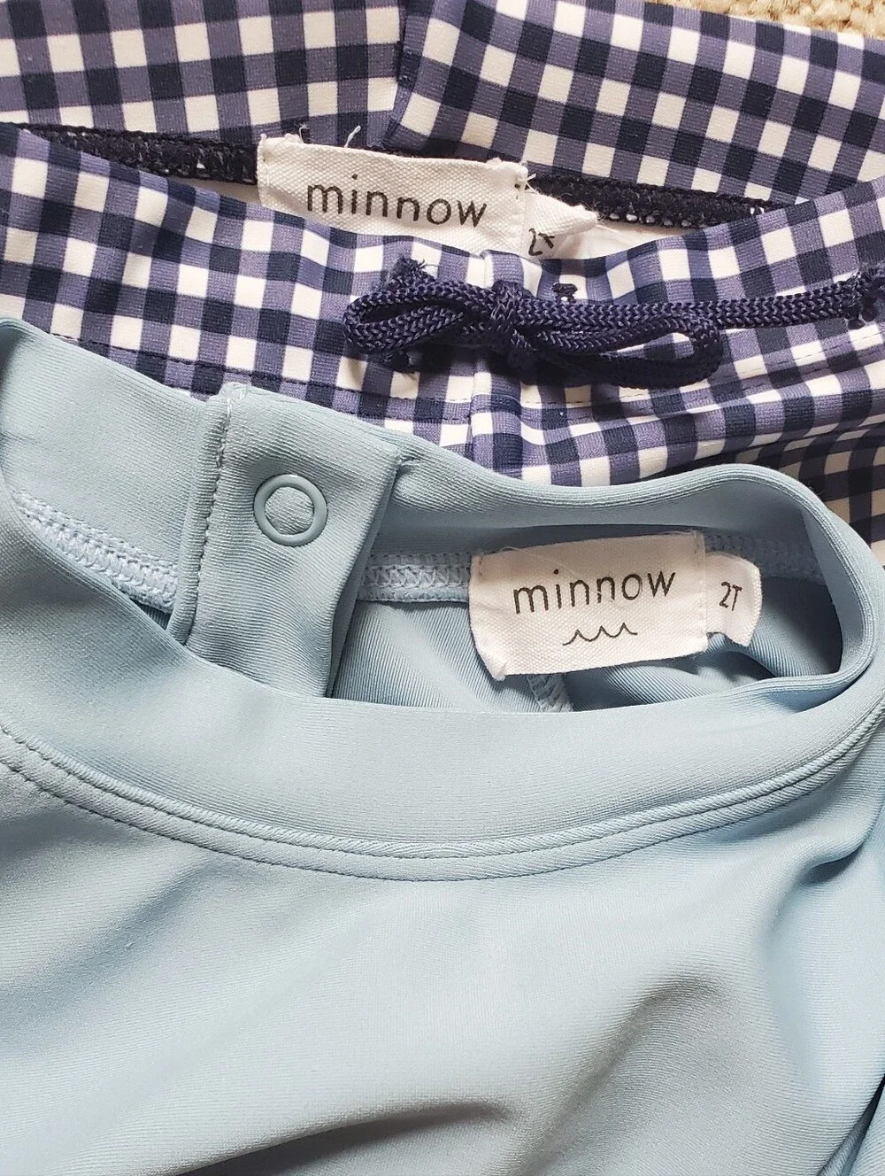 NWOT Minnow 2T Boys Swim Shorts And Rashguard